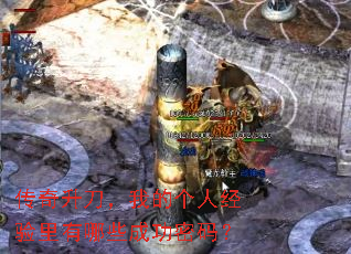 传奇升刀,我的个人经验里有哪些成功密码? 传奇升刀,我的个人经验里有哪些成功密码?