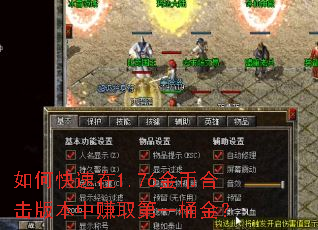如何快速在1.76金币合击版本中赚取第一桶金? 如何快速在1.76金币合击版本中赚取第一桶金?