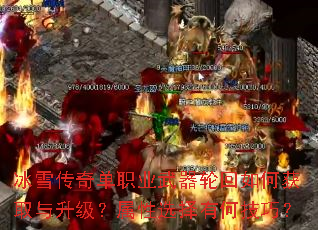 冰雪传奇单职业武器轮回如何获取与升级?属性选择有何技巧? 冰雪传奇单职业武器轮回如何获取与升级?属性选择有何技巧?