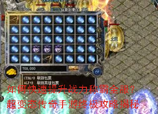 如何快速提升战力称霸全服?超变态传奇手游终极攻略揭秘 如何快速提升战力称霸全服?超变态传奇手游终极攻略揭秘