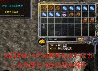 韩国职业法师如何快速提升战力?装备选择与技能搭配全解析 韩国职业法师如何快速提升战力?装备选择与技能搭配全解析