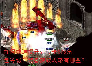 如何快速提升sf传奇178角色等级?装备获取攻略有哪些? 如何快速提升sf传奇178角色等级?装备获取攻略有哪些?