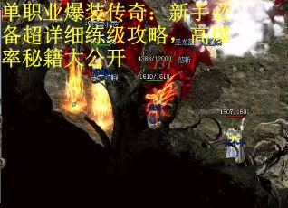 单职业爆装传奇：新手必备超详细练级攻略，高爆率秘籍大公开