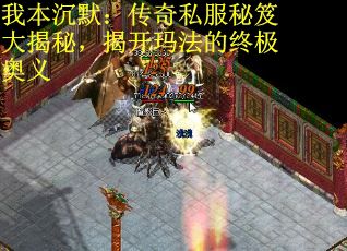 我本沉默：传奇私服秘笈大揭秘，揭开玛法的终极奥义
