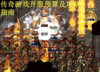 传奇游戏开服预算及攻略指南
