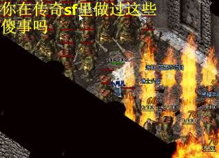 你在传奇sf里做过这些傻事吗