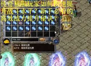 传奇私服玩家如何快速提升战斗水平？新手必看的高效战力提升秘诀？