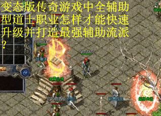 变态版传奇游戏中全辅助型道士职业怎样才能快速升级并打造最强辅助流派？